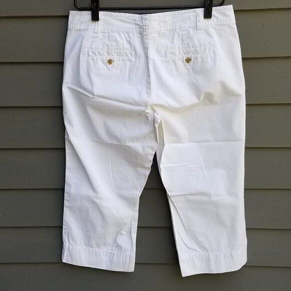 Gap Favorite Khaki White Capris Size 10 - Picture 3 of 9